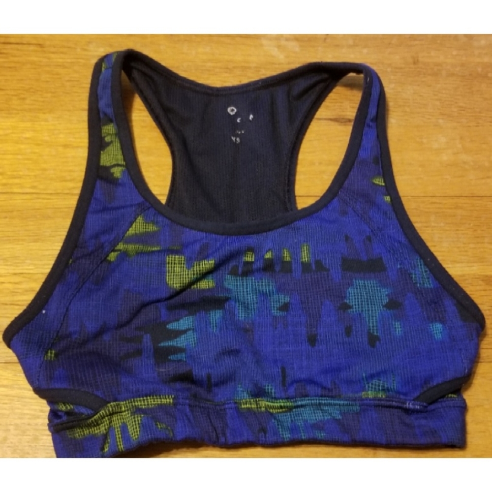 Athleta Blue High Compression Sports Bra